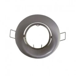 Support Plafond Rond Orientable Argent Ø92mm