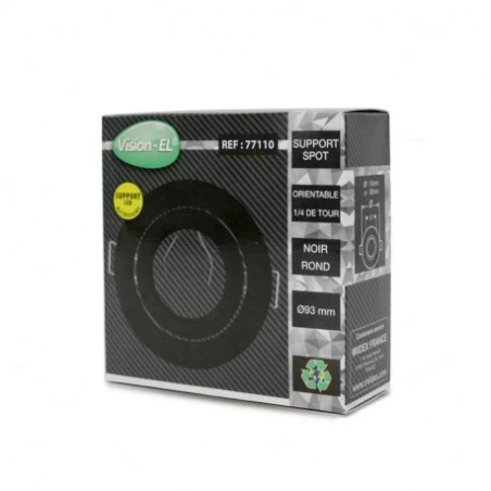 Support Spot LED Encastrable Plafond Rond 1/4 De Tour - Orientable - Noir - Ø95mm 3 Support Spot LED Encastrable Plafond Rond 1/4 De Tour - Orientable - Noir - Ø95mm – Image 3