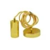 Suspension Douille E27 Métal M009 Cylindre Or - Câble 2m