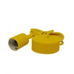 Suspension Douille Silicone E27 - Jaune