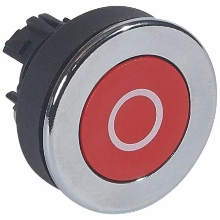 Legrand Tête Super Affleurante à Impulsion Non Lumineuse IP66 - Rouge Avec Marquage O 1 Legrand Tête Super Affleurante à Impulsion Non Lumineuse IP66 - Rouge Avec Marquage O