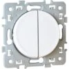 Va-et-vient Lumineux + Va-et-vient SQUARE 1 Poste - 10AX - 250V - Blanc